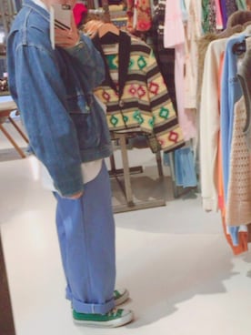 「Ralph Lauren」｜「アイテム（デニムジャケット）」を使った、uriさん（レディース・152cm）の秋コーディネート