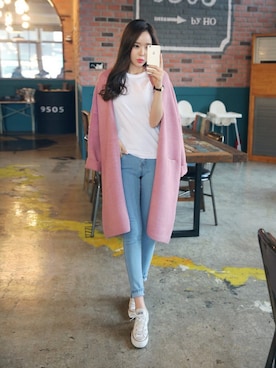 「ロングカーディガン」｜envylookさん（レディース・165cm）の秋コーディネート