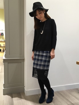「黒ニット」｜WA ORientalTRaffic レイクタウン店さん（レディース・164cm）の冬コーディネート
