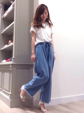 「カットオフデニム」｜WA ORientalTRaffic レイクタウン店さん（レディース・164cm）の夏コーディネート