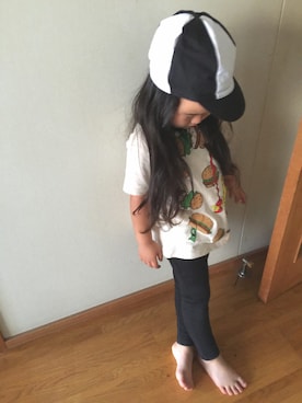 「FLYING TIGERS（フライングタイガー）のアイテム（キャップ）」を使った、Maoさん（レディース・160cm）の夏コーディネート