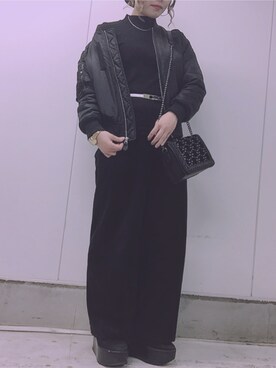 「MichaelKors」｜「アイテム（ハンチング/ベレー帽）」を使った、まりおさん（レディース・155cm）の冬コーディネート