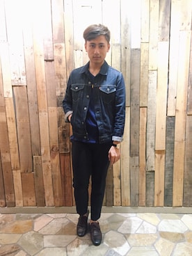 「initial（イニシャル）のアイテム（シューズ）」を使った、Esmond_Lさん（メンズ・175cm）の秋コーディネート