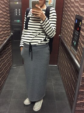 「Deuxieme Classe（ドゥーズィエムクラス）のアイテム（Tシャツ/カットソー、その他）」を使った、Kanaさん（レディース・157cm）の春コーディネート