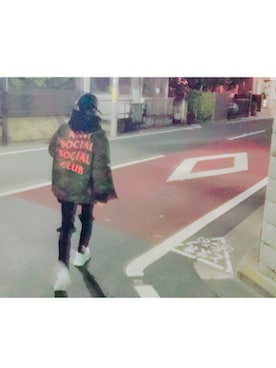 「anti social social club」｜「アイテム（ジャケット/アウター）」を使った、bobeeさん（メンズ・165cm）の秋コーディネート