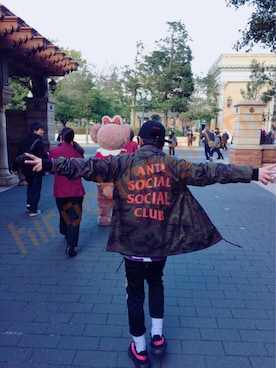 「anti social social club」｜「アイテム（ジャケット/アウター）」を使った、bobeeさん（メンズ・165cm）の冬コーディネート