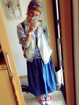 「LOWLYS FARM」｜いずみたに しおりさん（レディース・163cm）の春コーディネート