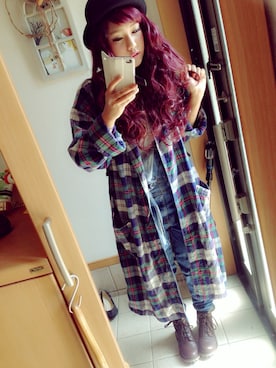 「ゆるカジ」｜「アイテム（その他アウター）」を使った、いずみたに しおりさん（レディース・163cm）の秋コーディネート