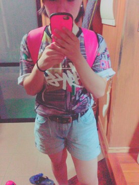 「お兄ちゃんの服」｜かっきー:)さん（レディース・149cm）の夏コーディネート