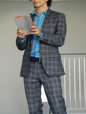 「スーツ」｜ヤマさん（メンズ・160cm）の秋コーディネート