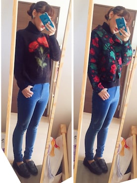 「LILY BROWN（リリーブラウン）のアイテム（ブルゾン）」を使った、eさん（レディース・155cm）の秋コーディネート