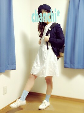 「アイテム（シャツワンピース）」を使った、chanchi*さん（レディース・160cm・20代）の春コーディネート