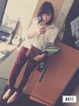 「70's」｜「アイテム（デニムジャケット）」を使った、meidi さん（レディース・162cm）の春コーディネート