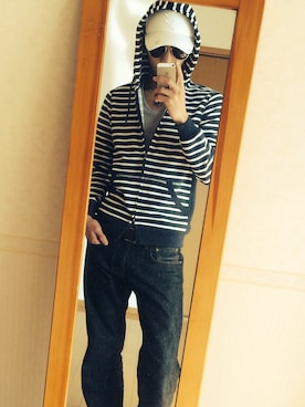 「DOWBL（ダブル）のアイテム（帽子）」を使った、shoheiさん（メンズ・175cm）の春コーディネート