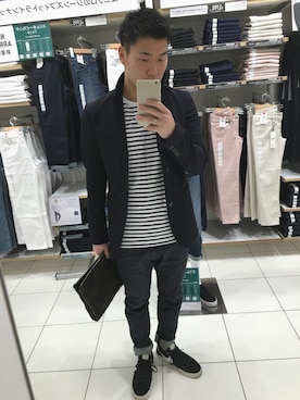 「G-STAR RAW（ジースターロゥ）のアイテム（テーラードジャケット）」を使った、taichi nemotoさん（メンズ・177cm）の春コーディネート