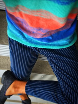 「DOWBL（ダブル）のアイテム（ニット/セーター）」を使った、takumi@GUNDAN T.T.さん（メンズ・163cm）の秋コーディネート