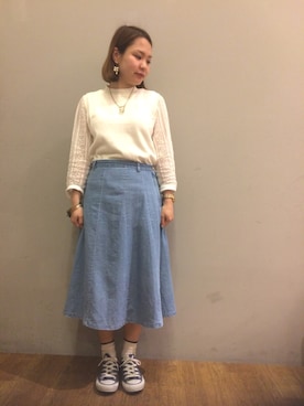 「SEVENDAYS=SUNDAY（セブンデイズサンデイ）のアイテム（ベスト）」を使った、Teraさん（レディース・152cm）の春コーディネート