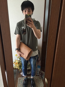 「FRAPBOIS（フラボア）のアイテム（PC・スマホグッズ/家電）」を使った、パンチ犬さん（メンズ・170cm）の春コーディネート