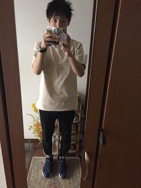 「FRAPBOIS（フラボア）のアイテム（PC・スマホグッズ/家電）」を使った、パンチ犬さん（メンズ・170cm）の秋コーディネート