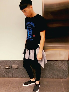 「Subcrew（サブクルー）のアイテム」を使った、Shih-youngさん（メンズ・176cm）の夏コーディネート