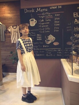「PAR ICI」｜「アイテム（ブーツ）」を使った、ハナコグミさん（レディース・157cm）の夏コーディネート
