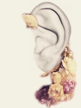 「ear cuff」｜360さん（レディース・160cm）の冬コーディネート