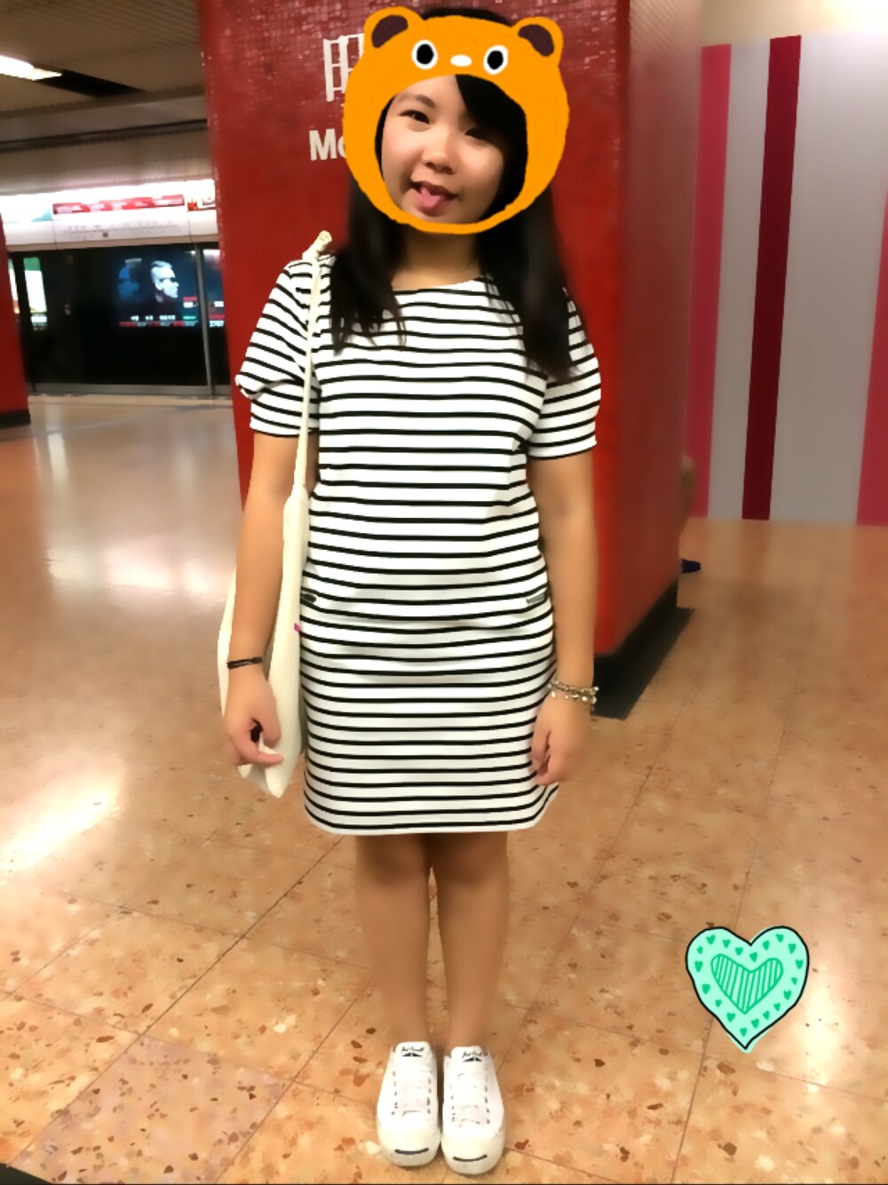 「black and white」｜「GLOBAL WORKのアイテム（つなぎ/オールインワン、ブラック系）」を使った、crystalwuさん（レディース・155cm）の夏コーディネートの1枚目の写真