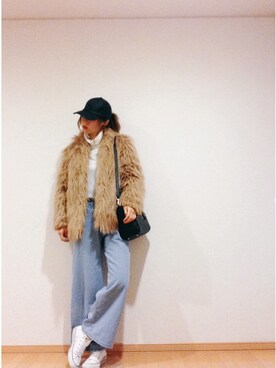 「べっ甲」｜「アイテム（その他）」を使った、フウカさん（レディース・170cm）の冬コーディネート