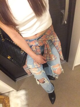 自分と娘記録@miiiyuuuさん（レディース・147cm）の夏コーディネート