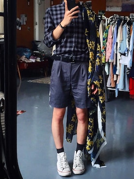 「PULL&BEAR（プルアンドベア）のアイテム（シャツ/ブラウス）」を使った、Mrcc_sさん（メンズ・168cm）の春コーディネート