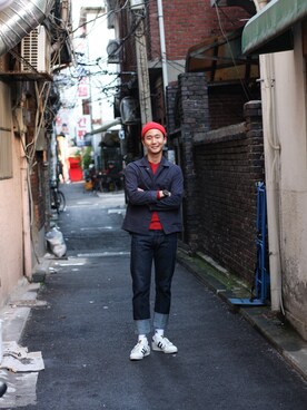 「menswear」｜Ji Hoon Ian Kongさん（メンズ・180cm）の冬コーディネート