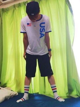 松岡 雅士さん（メンズ・172cm）の夏コーディネート