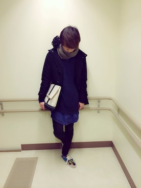 「アイテム（ワンピース）」を使った、松岡 雅士さん（メンズ・172cm）の冬コーディネート