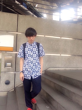 松岡 雅士さん（メンズ・172cm）の夏コーディネート