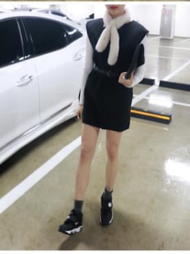 「アイテム（ワンピース/ドレス）」を使った、배은영さん（レディース・60cm・20代）の冬コーディネート
