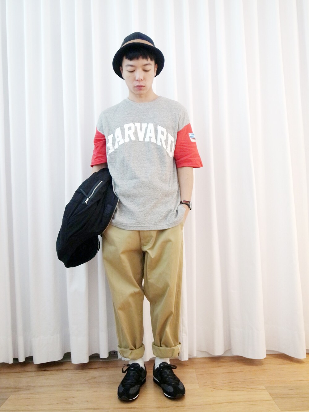 附近By plain-meさんの「PRINT BIG TEE（VOTE MAKE NEW CLOTHES）」を使ったコーディネートの1枚目の写真