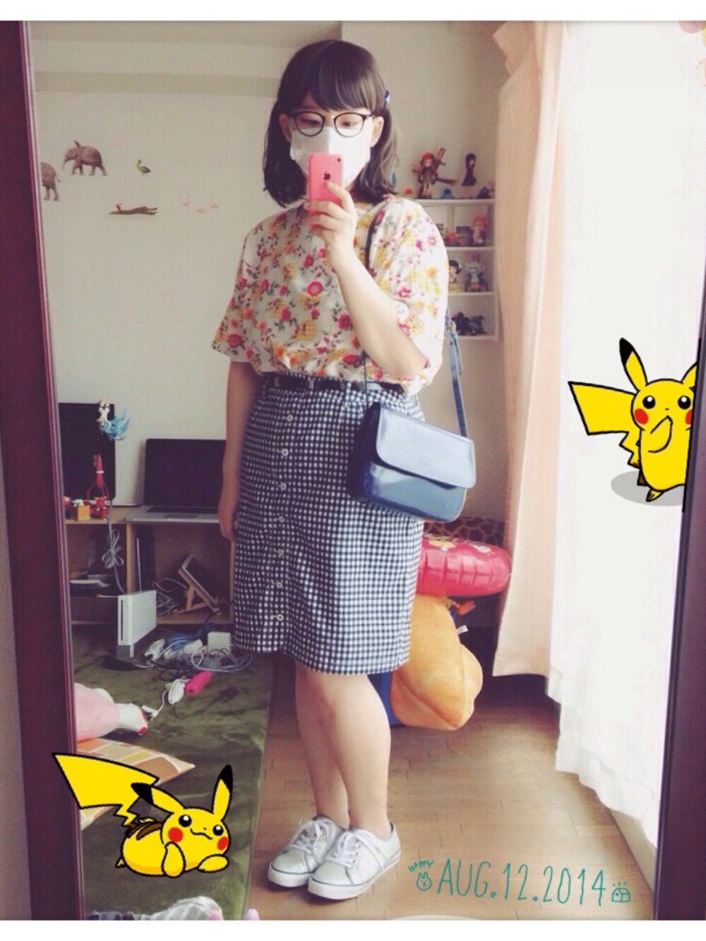 「Tatouage by ZOOLのアイテム（Tシャツ/カットソー、オレンジ系）」を使った、青緒さん（レディース・161cm）の夏コーディネートの1枚目の写真