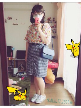 「PRIVATE LABEL（プライベートレーベル）のアイテム（バッグ）」を使った、青緒さん（レディース・161cm）の夏コーディネート