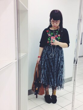 「AS KNOW AS」｜「アイテム（その他シューズ）」を使った、青緒さん（レディース・161cm）の秋コーディネート