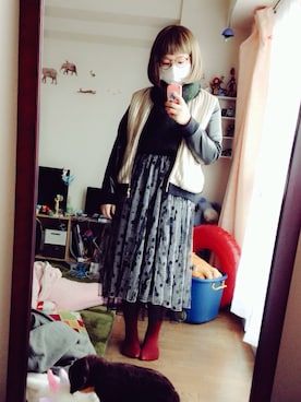 「AS KNOW AS plus（アズノゥアズプラス）のアイテム（ブルゾン）」を使った、青緒さん（レディース・161cm）の冬コーディネート
