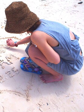 「AMERICAN RAG CIE（アメリカンラグシー）のソフト天竺ねじりワンピース/212-AHS-L152-OP014（ワンピース、グレー系）」を使った、ka_yoさん（レディース・160cm）の春コーディネート