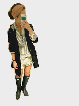 「ROPE' PICNIC（ロペピクニック）のアイテム（ステンカラーコート）」を使った、ka_yoさん（レディース・160cm）の春コーディネート