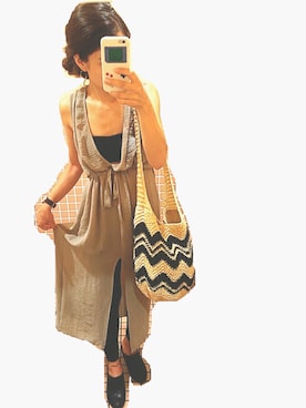 「CHEAP MONDAY（チープマンデイ）のアイテム（ワンピース、グレー系）」を使った、ka_yoさん（レディース・160cm）の夏コーディネート