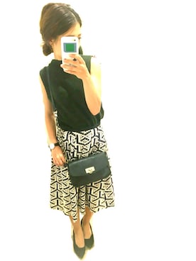 「ROPE' PICNIC（ロペピクニック）のアイテム（ベスト、グリーン系）」を使った、ka_yoさん（レディース・160cm）の秋コーディネート