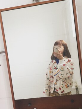 「其他のアイテム（その他アウター、ホワイト系）」を使った、曾圆润さん（キッズ・162cm）の秋コーディネート