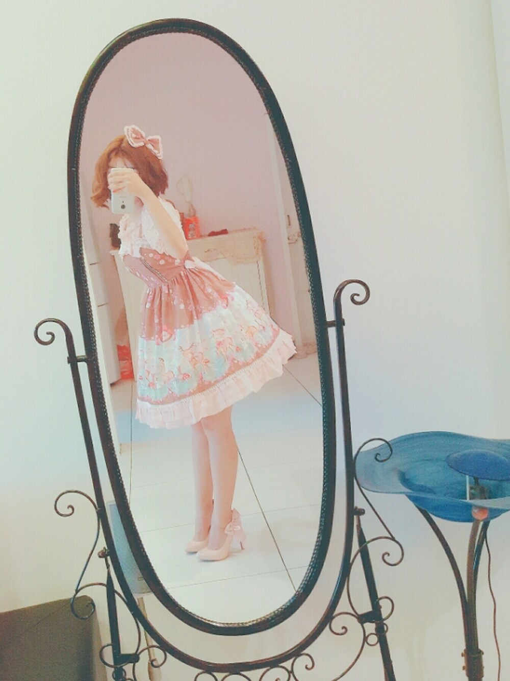 「lolita、lolitafashion、软妹、pink」｜「Alice Lolitaのアイテム（ワンピース、ピンク系）」を使った、兮酱酱さん（レディース・165cm）の夏コーディネートの1枚目の写真