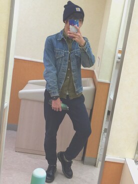 「トイレから失礼しやす」｜「アイテム（ブーツ）」を使った、亀いっくんさん（メンズ・172cm）の秋コーディネート