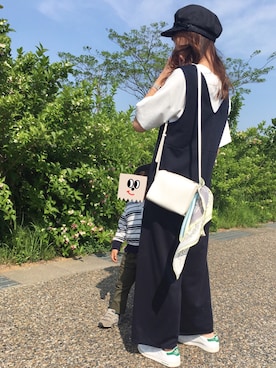 「titivate（ティティベイト）のアイテム（つなぎ/オールインワン）」を使った、mikaさん（レディース・166cm）の春コーディネート