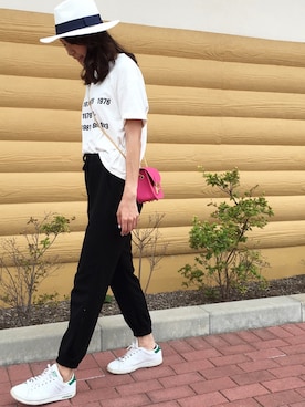 「しまむら（シマムラ）のアイテム（パンツ）」を使った、mikaさん（レディース・166cm）の夏コーディネート
