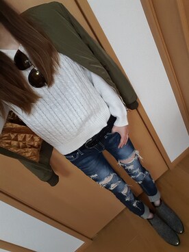 「ALBUM（アルブム）のアイテム」を使った、y.y.r...mさん（レディース・163cm）の冬コーディネート